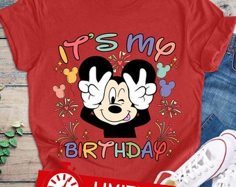 WCJ Disney / HAPPY BIRTHDAY TEE（ミッキ Disney / HAPPY BIRTHDAY TEE(ミッキー)【WCJ-TD-005PNK