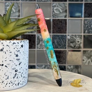 Seahorse Sunset Glitter Pen