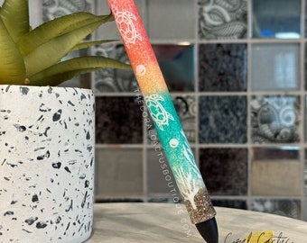 Penna glitterata a forma di tartaruga marina Sunset Beach