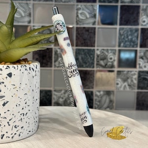Coffee Caffeine Queen Glitter Pen