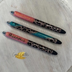 Leopard Glitter Pen (single color)