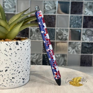 Vertikaler Stars & Stripes Chunky Glitzer Stift