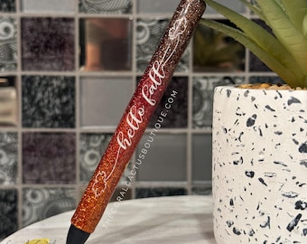 Hello Fall Leaves Glitter Pen