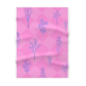 Soft Floral Fleece Baby Blanket | Cozy Infant Gift, Nursery Decor, Baby Shower Present, Floral Baby Blanket, Toddler Comforter