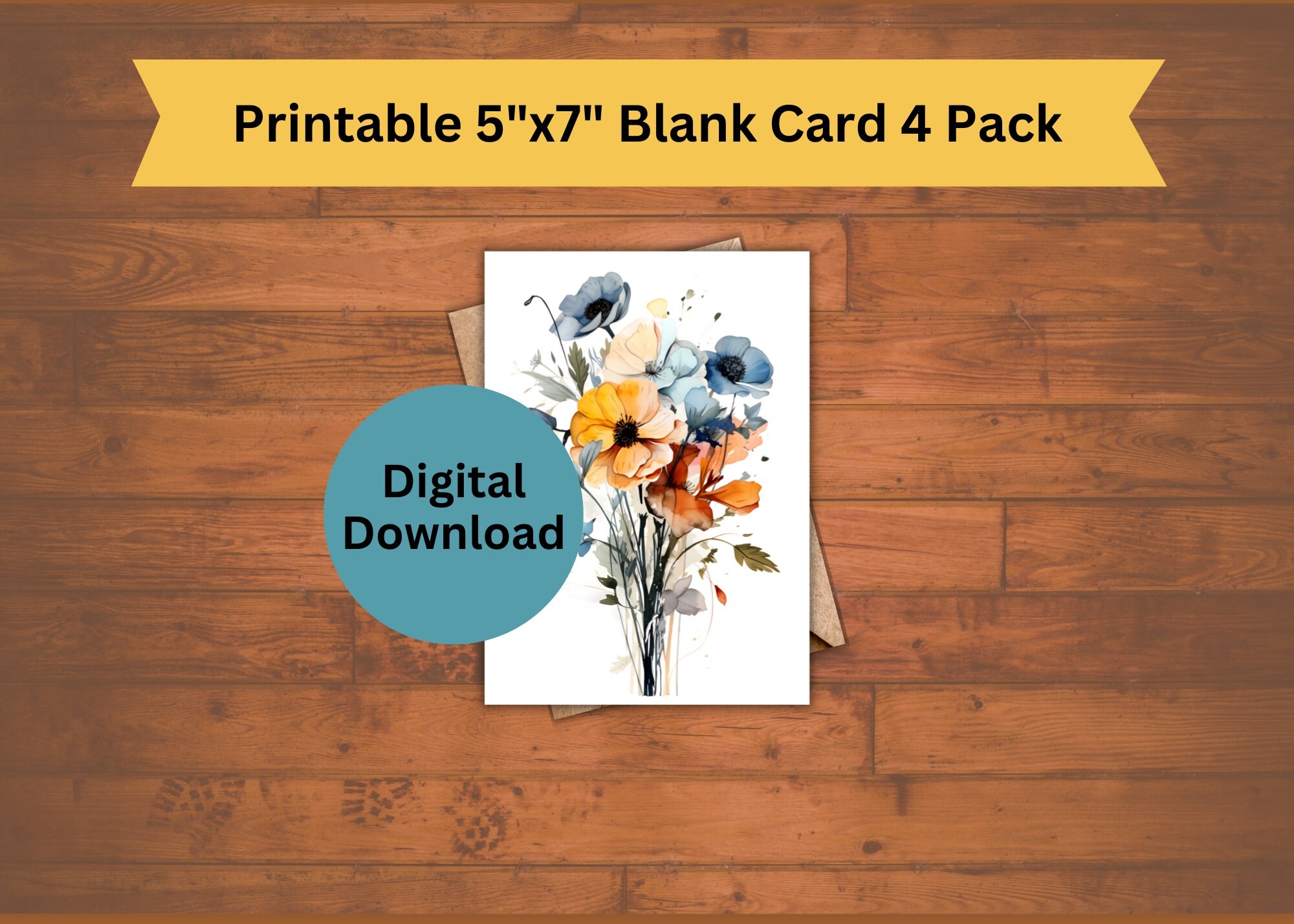 Vintage Flower Bouquet Cards | Printable 5x7 Blank Card Set | Nostalgic ...