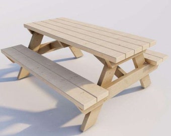 Six foot Picnic Table design