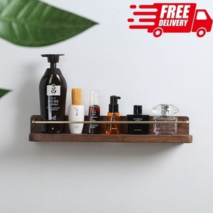 Solid Wood Bathroom Shelf Wall Towel Bar Nordic Wall Kitchen Free Punch-Bathroom Shelf-Towel Holder-Floating Shelves-Bathroom Organizer