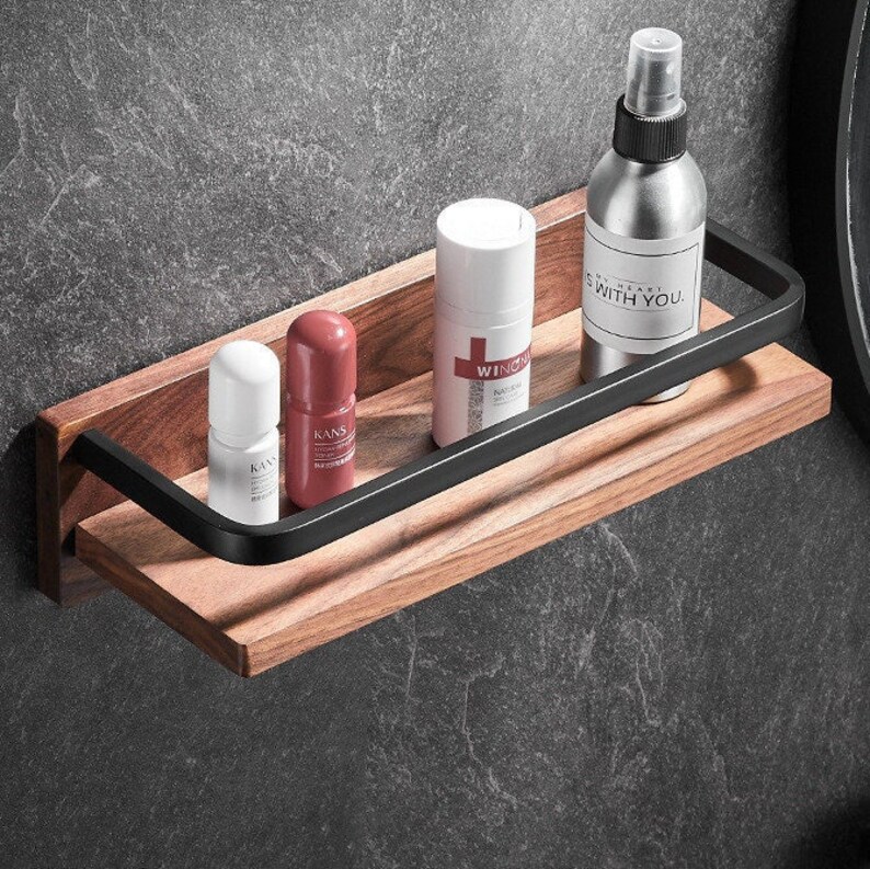 Solid Wood Bathroom Shelffloating Shelftowel Racktowel Holdercustom