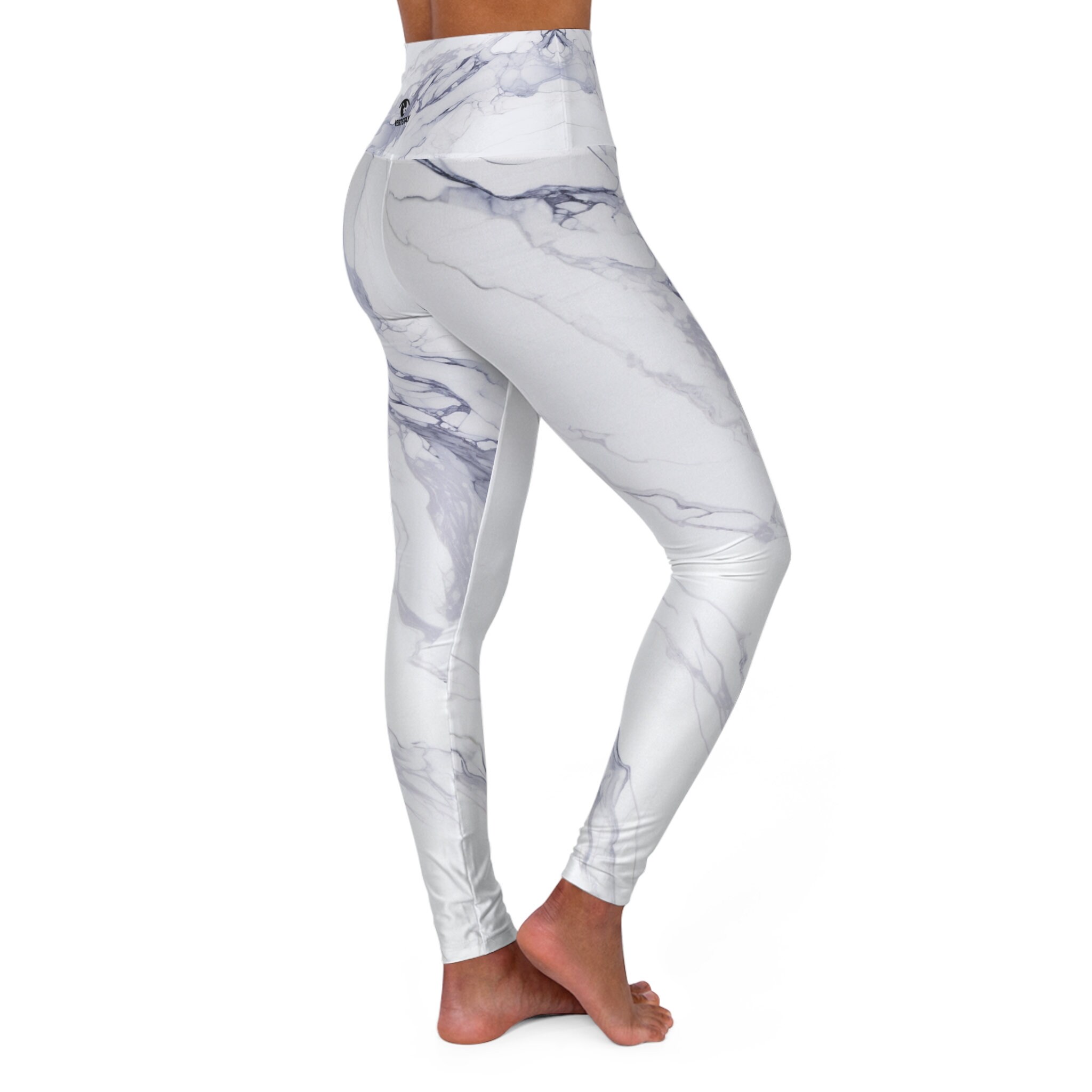 White Marble highwaisted leggings