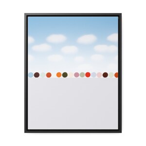 Framed Canvas 16 x 20 inches Modern Art Wall Devor for Home Office Decor Polka Dot Clouds Minimalist Artwork VEIRTSTAY Countless Dots