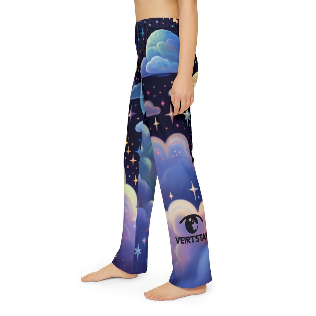Kids Pajama Pants Starry Night Sky Print Jammies Chikdrens Sleepwear ...