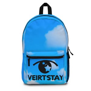 Sac à dos bleu ciel pour la rentrée des classes, léger, imperméable et imprimé nuages pour adultes et enfants VEIRTSTAY