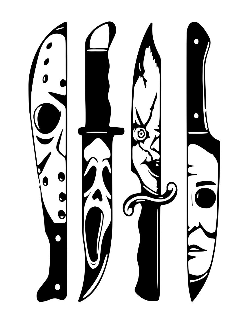 Jason Scream Chucky Leather Face Knife Etsy