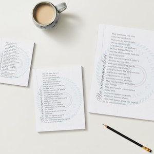 LISTO PARA IMPRIMIR / Un amor poco común / Lectura de boda / Aniversario / Decoración