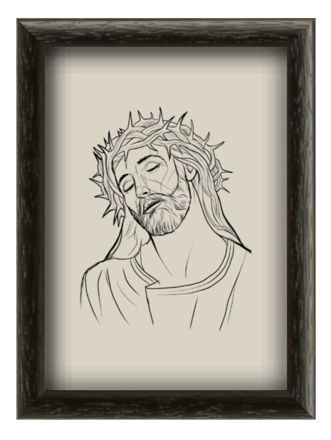 Jesus Christ Crown of Thorns Artwork Print Digital Download A3 A4 A5 - Etsy