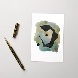 Minimalist postcard, Simple postcard, Abstract design, Zen, -Stillness- Yuho Wavelength