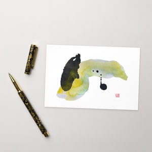 Postal minimalista, Postal simple, Abstracto, Zen, -祈り Oración- Longitud de onda Yuho