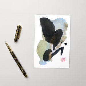 Minimalistische Postkarte, Einfache Postkarte, Zen, -Resonance- Yuho Wavelänge
