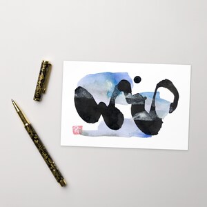 Minimalistische Postkarte, Einfache Postkarte, Zen, -Wavelänge- Yuho-Wellenlänge