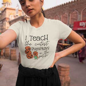 Teach Cutest Kürbisse, Lehrer T-Shirt, festliches T-Shirt, saisonales T-Shirt, Feiertags-T-Shirt, Herbst-T-Shirt, Unisex, Softstyle, T-Shirt