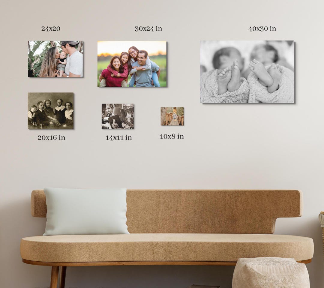 Custom Canvas Wall Art, Family Photo Prints, Personalized Wall Decor ...