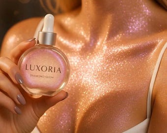Diamond Glow Body Shimmer  – Ultra Shimmer Shine for Skin, Extreme Sparkle Highlighter Dry Oil