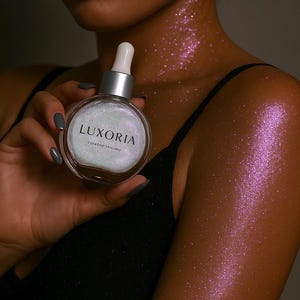 Diamond Glow Body Shimmer – Ultra Shimmer Shine for Skin, Extreme Sparkle Highlighter Dry Oil Soufflé