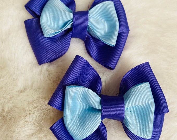 Purple & Blue Bow