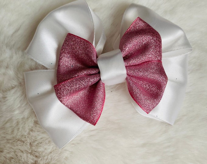 Pretty in Pink Glitter Satin Bow