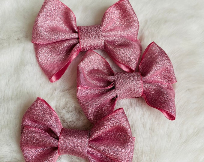 Pink Glitter Bow