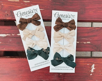 Conjunto de lazos para el pelo en tonos neutros, lazos para primavera, verano y otoño, lazos para niñas, lazos pequeños, accesorios para el pelo, diademas para bebé, lazos para bebé