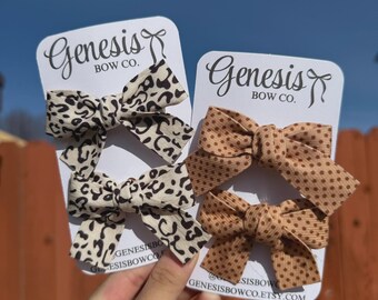 Lazos de pelo de leopardo y lunares, lazos para primavera y verano, lazos para niñas, lazos neutros, accesorios para el pelo, diademas para bebé, lazos para el pelo