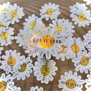 God is Good Sticker | Religious Sticker | Sun Sticker | Water Bottle and Laptop Sticker | Die Cut Sticker | Sunday School Gifts | Baptisms
