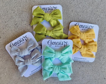 Fiocchi per capelli DUO primaverili, Fiocchi per capelli primaverili ed estivi, Fiocchi per capelli per bambine, Fiocchi colorati, Accessori per capelli, Fasce per neonati, Fiocchi per capelli