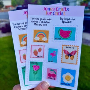 Bible Verse Stamps Sticker Sheet, Bible Study Sticker Sheet, Christian Sticker Sheet, Bible Stickers, Christian and Faith Stickers, Cute