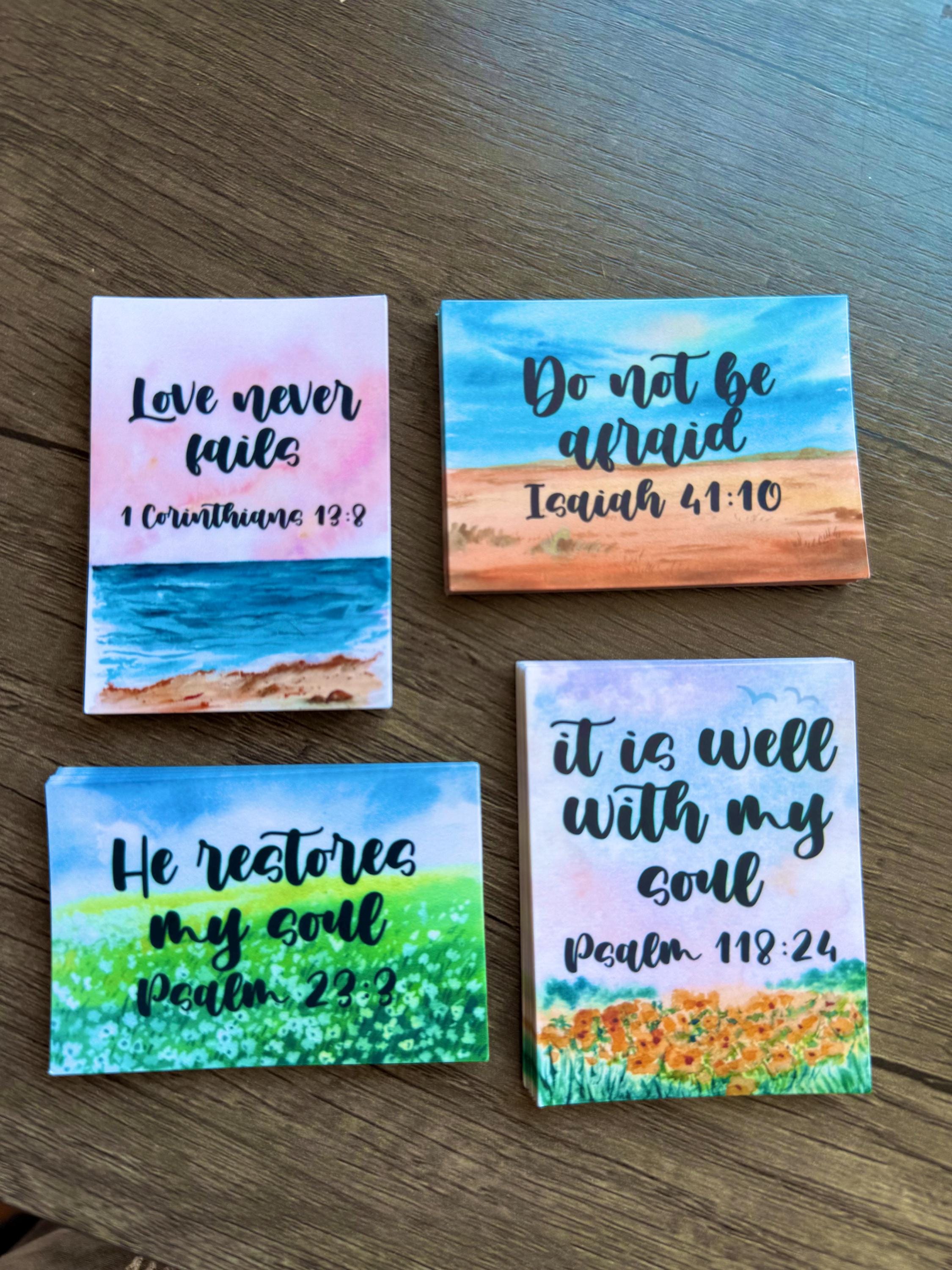 Watercolor Bible Verse Stickers | Christian Vinyl Decals - Etsy