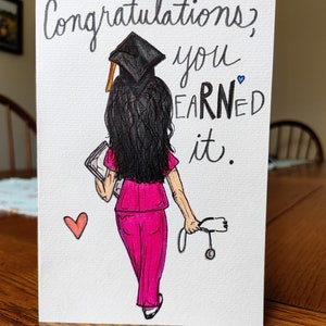 Tarjeta de felicitación para graduados de la escuela de enfermería