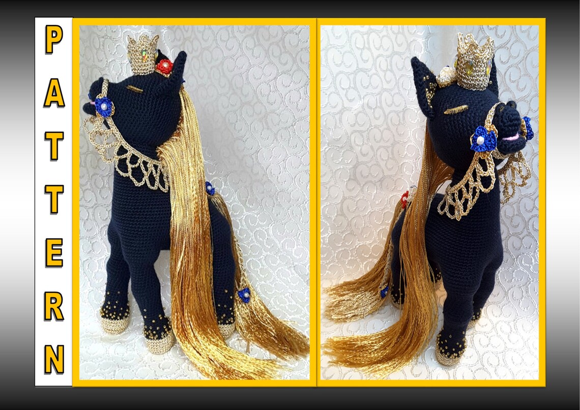 CROCHET PATTERN Horse Toy Pattern Amigurumi Animal Pattern Stuffed
