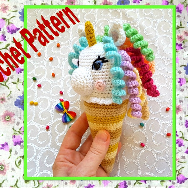 Crochet Unicorn Rattle Pattern, Animal Crochet Baby Toy, Unicorn Rattle Tutorial, Amigurumi Soft Rattle, Soft Animal Pattern