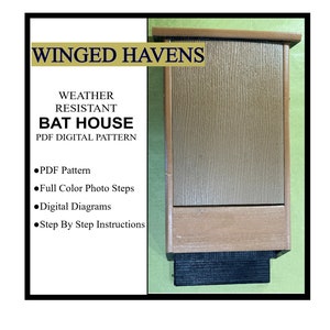 FLEDERMAUS-HAUS-Composite Digital PDF Pattern von Winged Havens