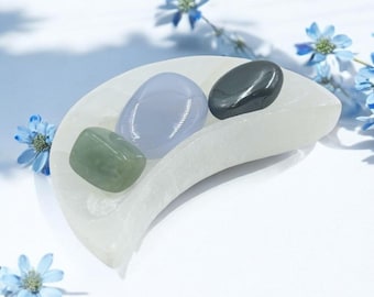 Selenite Half Moon Bowl