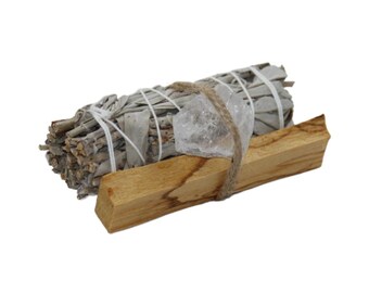Smudge & Crystal Cleansing Bundle - Clear Quartz