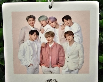 BTS Air Freshener Polaroid Style -Hanging Car Air Freshener - Double-Sided