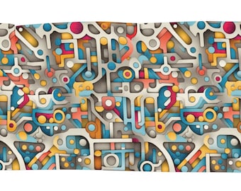 Avantgarde Modern Abstract Damenschal mit - Verleihen Sie Ihrer Garderobe mit diesem künstlerischen Schal einen Hauch von moderner Raffinesse.