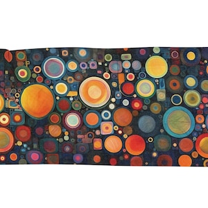 Effervescent Circles Abstract Women&#39;s Scarf.  Add a touch of Modern Sophistication to your wardrobe with this bubbly artistic scarf.