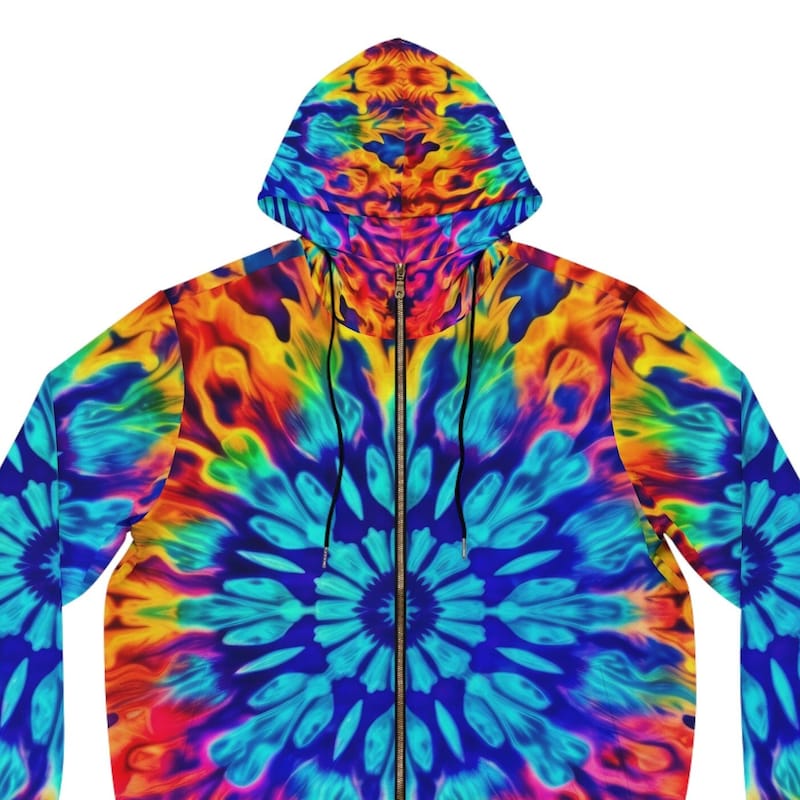 Tie-Dye Long Sleeve Drawstring Hoodie main image 0
