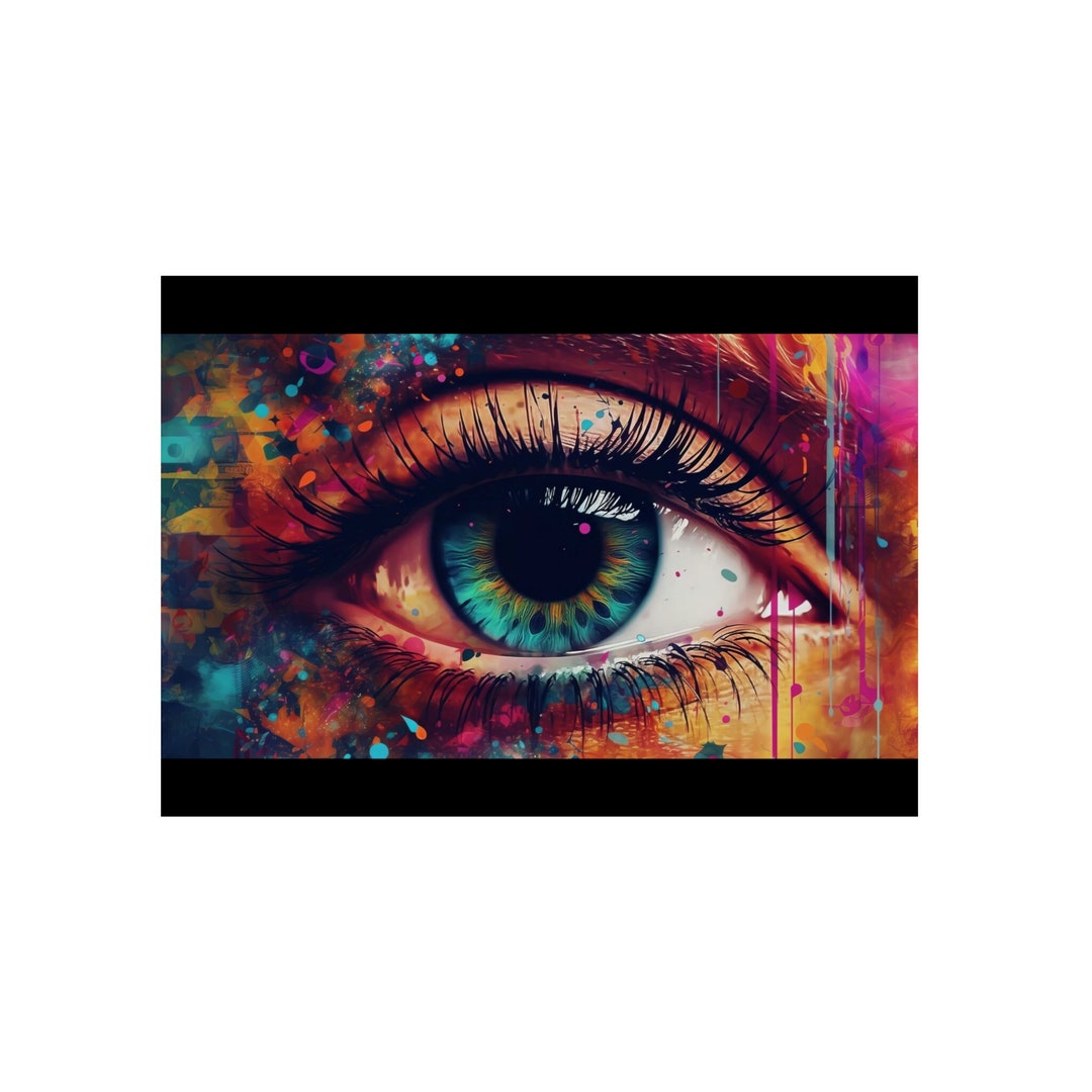 Brilliant and Colorful Eye Poster - Exquisite Contemporary Art, Perfect ...