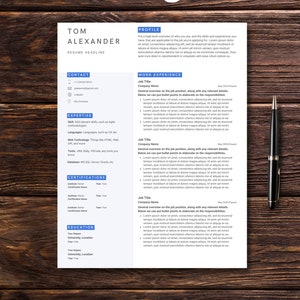 Clean Resume Template for Canva | Executive CV Design | Modern ...