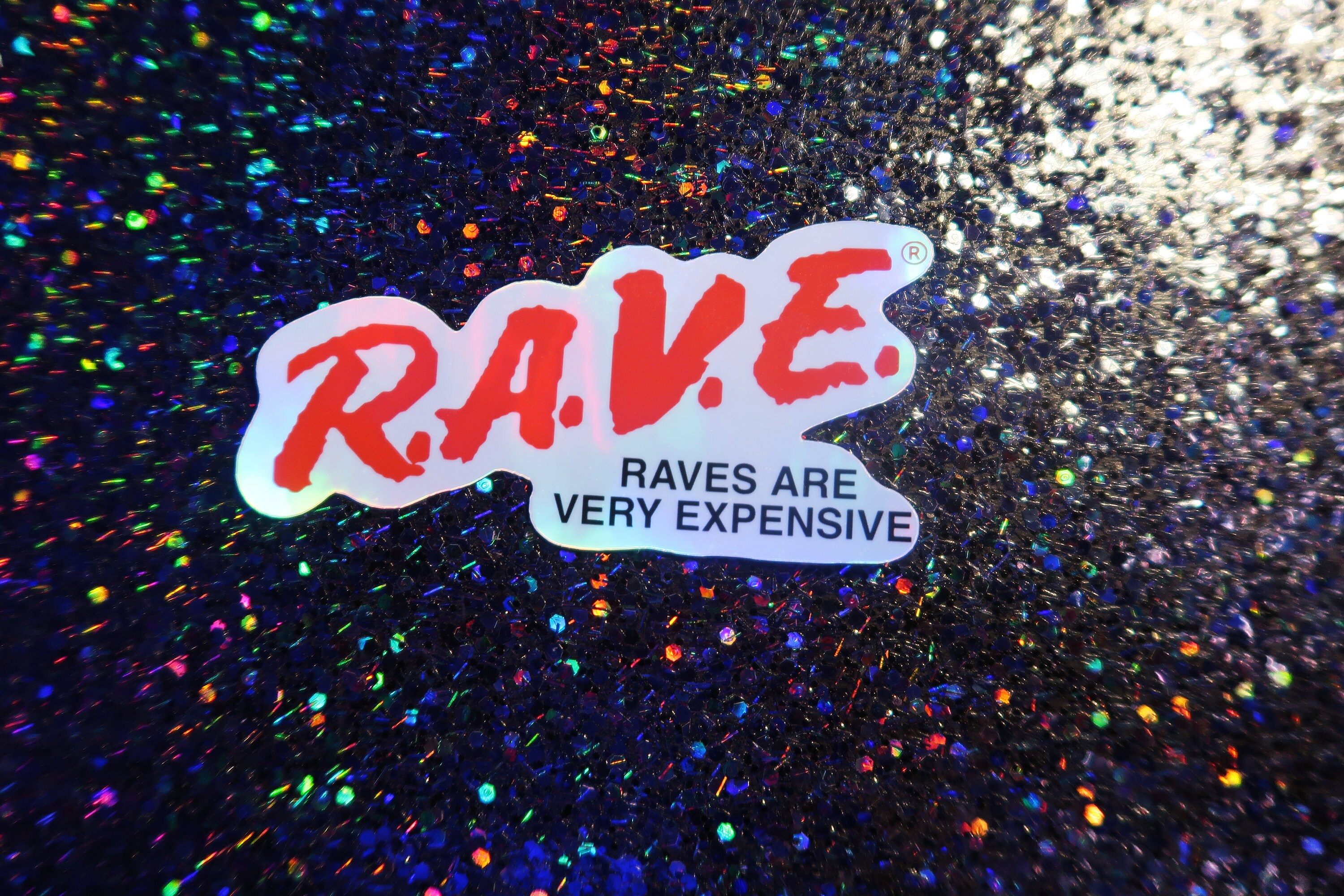R.A.V.E. Program Sticker EDM Holographic Sticker, Weatherproof Vinyl ...