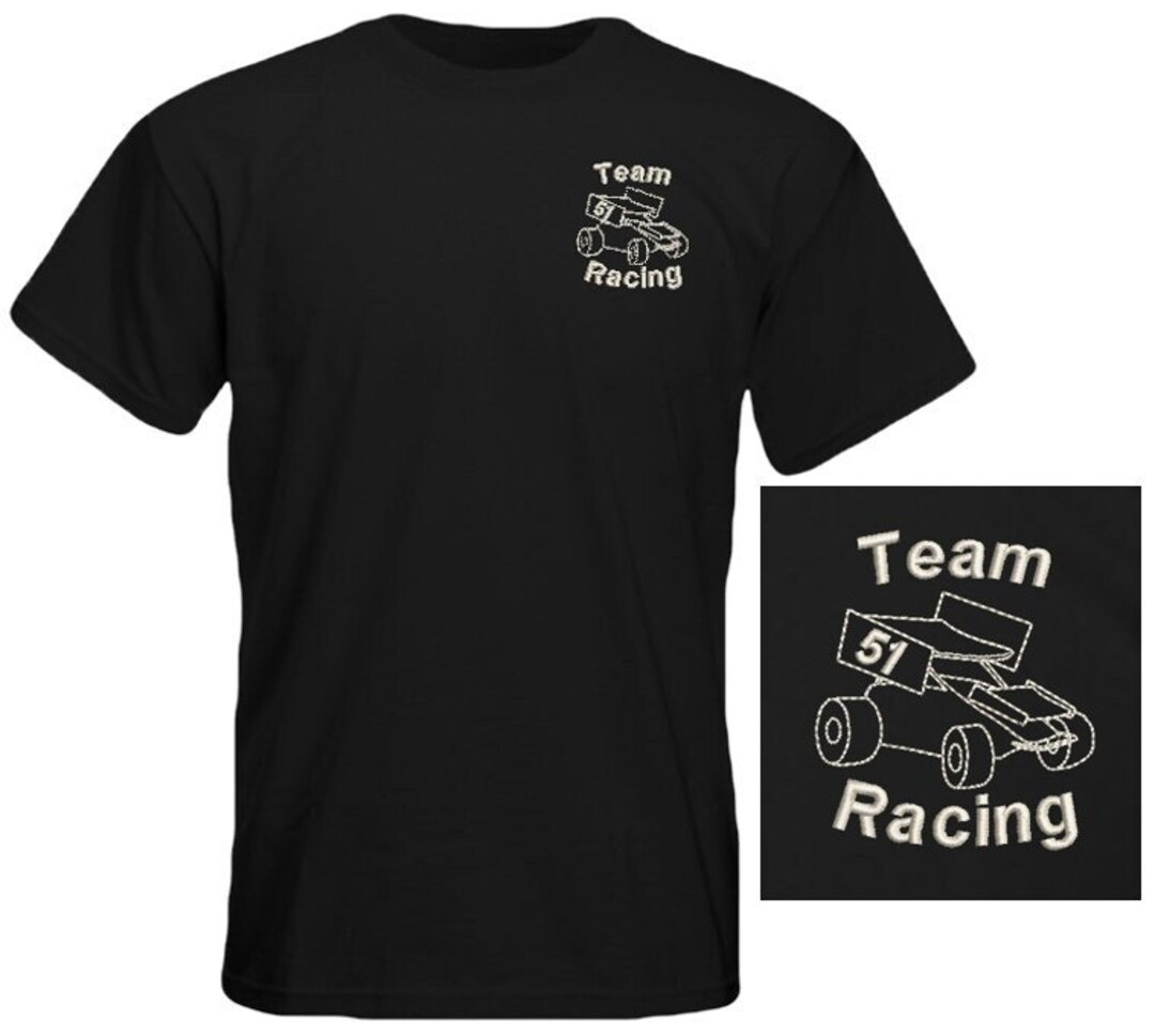 Camisa bordada personalizada con alas de Sprint Car España